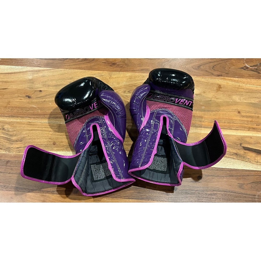 Title Aerovent Boxing Gloves Purple Pink Black Training Sparring Size Medium - Picture 8 of 11